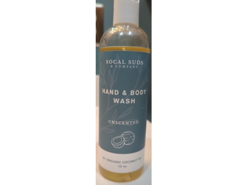 SoCal Suds & Company Hand & Body Wash, Unscented, 12 oz