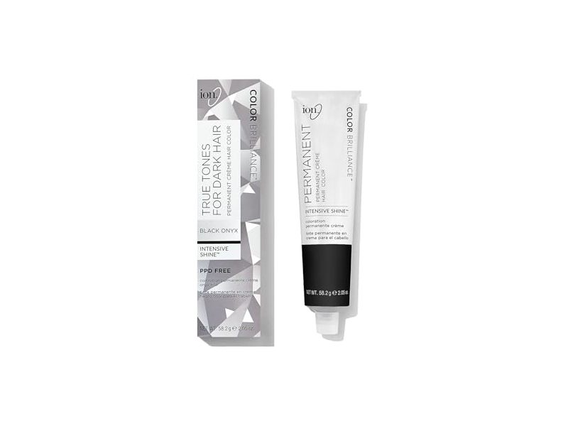 Ion True Tones Permanent Crème Hair Color, Black Onyx, 2.05 oz/58.2 g