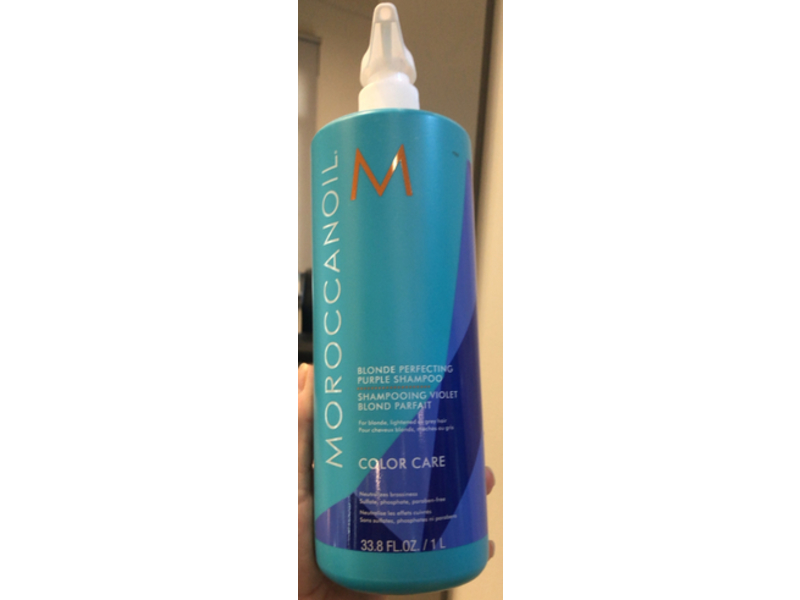 Moroccanoil Blonde Perfecting Purple Shampoo, 33.8 fl oz/1 L