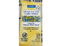 Lucky Super Soft Hand-To-Toe Care Wipes, Natural Witch Hazel, 18 Count - thumbnail 1