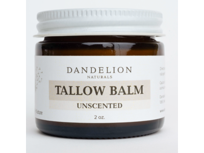 Dandelion Naturals Tallow Balm, Unscented, 2 oz