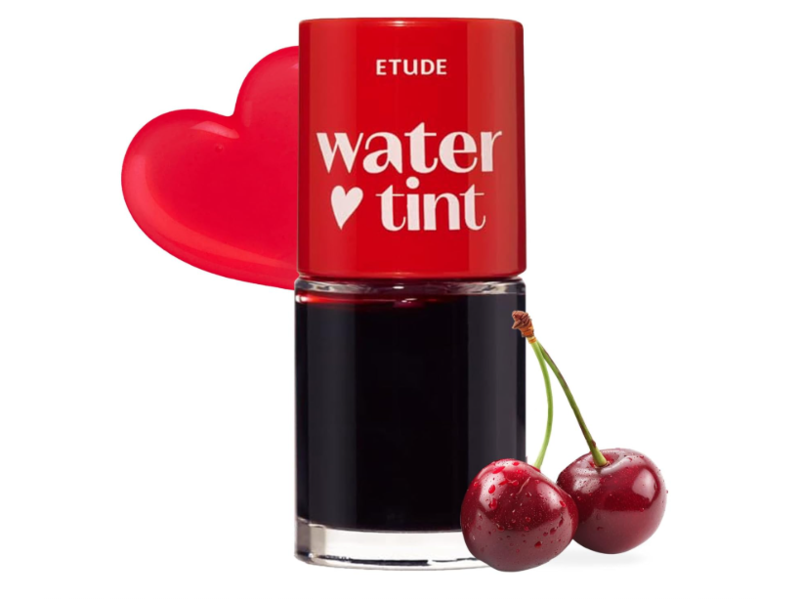 ETUDE Water Tint Fruity Water Lip Tint, Cherry Ade, 0.31 fl oz/9 mL