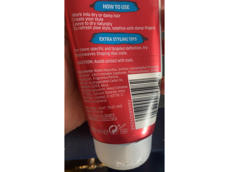 Wella Shockwaves Tuff Stuff Hair Gel, 5, 200 mL