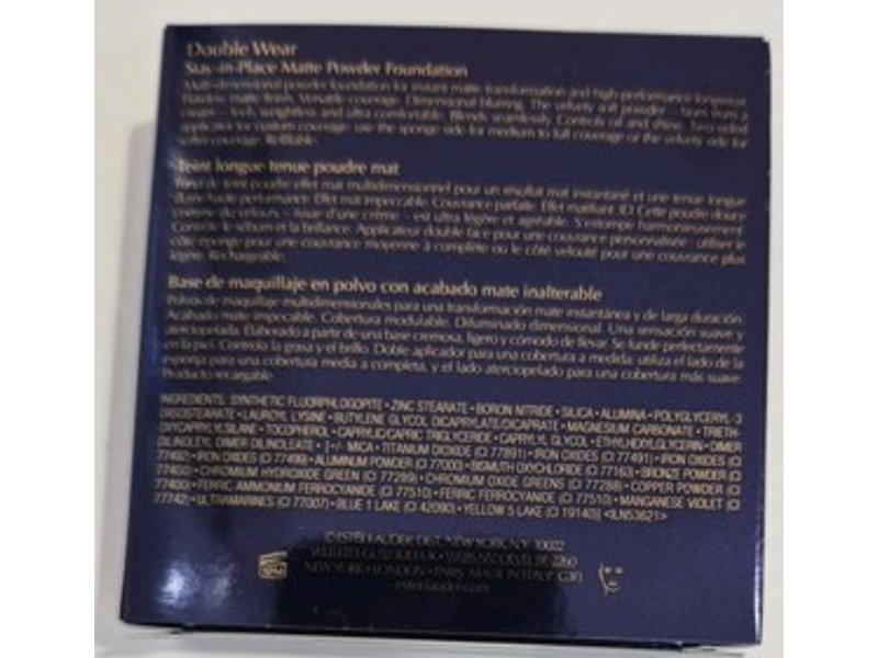 Estee Lauder Double Wear Stay-In-Place Matte Powder Foundation, 4N1 Shell Beige, 0.38 oz/11 g