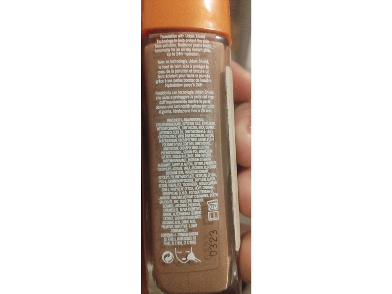 Rimmel London Lasting Radiance Medium Coverage Foundation, 400 Natural Beige SPF 25, 1 fl oz/30 mL
