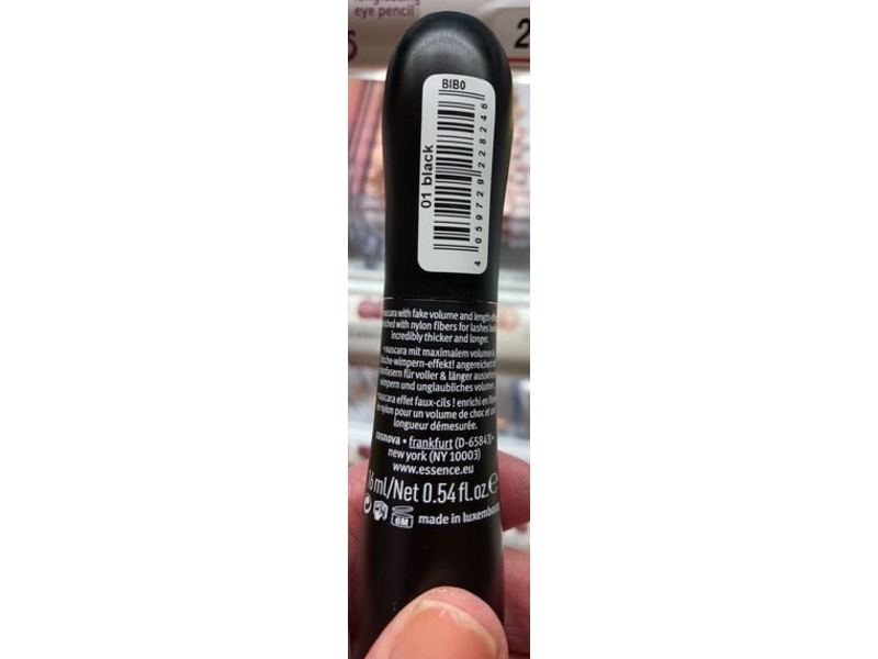 Essence What the Fake! Volumizing & Lengthening Mascara, Black, 0.54 fl oz/16 mL