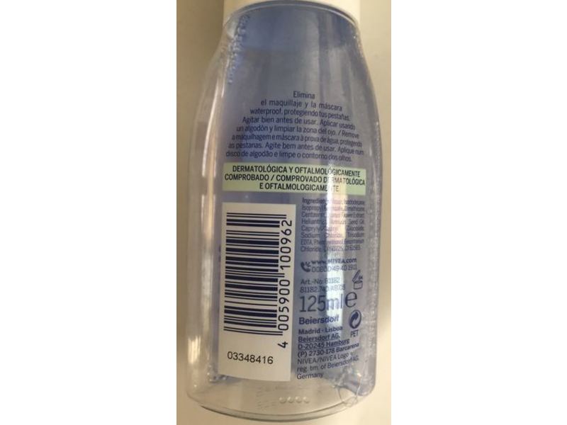 Nivea Daily Essentials Double Effect Eye Make Up Remover, 125 mL