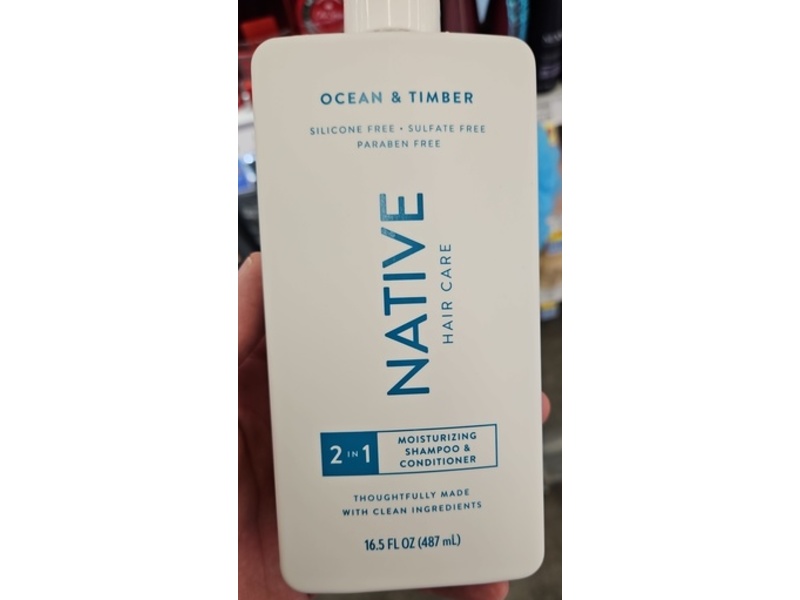 Native Haircare 2 In 1 Moisturizing Shampoo & Conditioner, Ocean & Timber, 16.5 fl oz/487mL