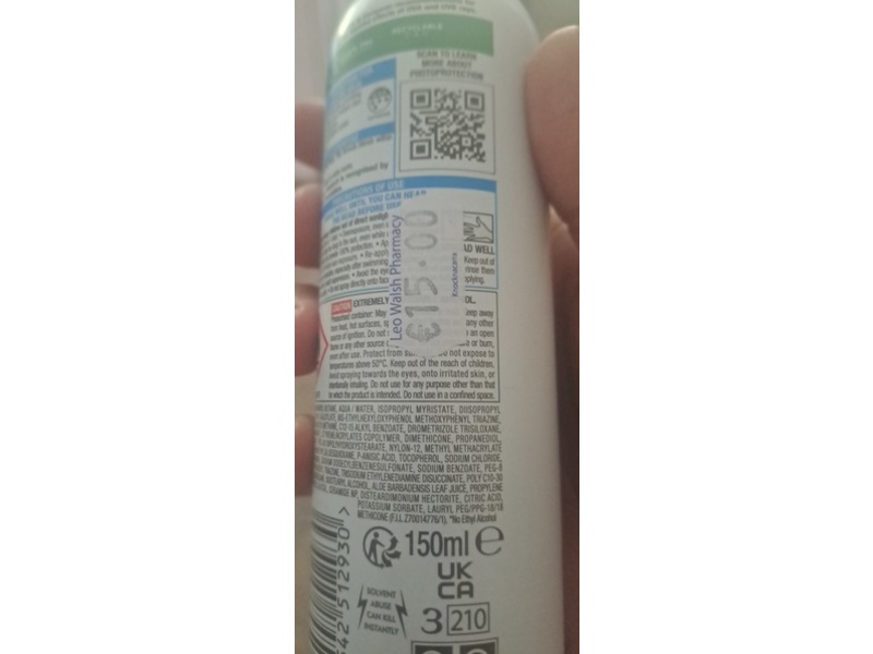 Garnier Ambre Soalire Kids Sunscreen Mist, SPF 50+, 150 mL