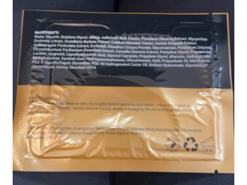 24K Gold Eye Mask, 7.5 g