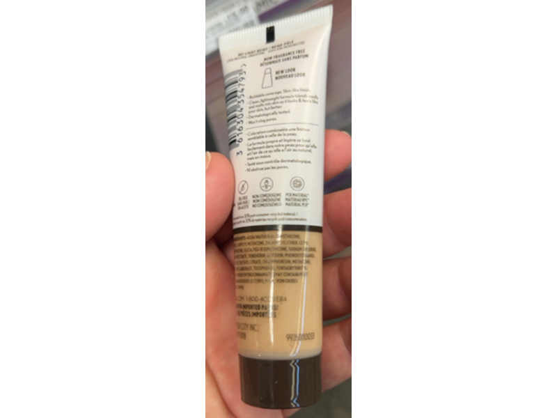 Covergirl Clean Invisible Foundation, 107 Light Beige, 1 fl oz/30 mL