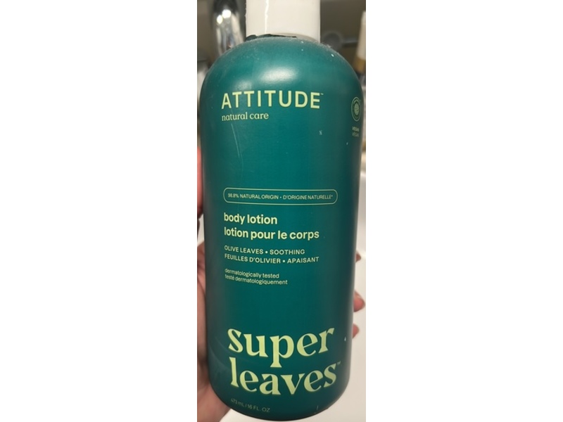 Attitude Super Leaves Body Lotion, Pear & Amber, 16 fl oz/473 mL