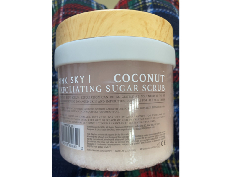 Pink Sky Soften Exfoliating Sugar Scrub, Coconut, 24 oz/690 g