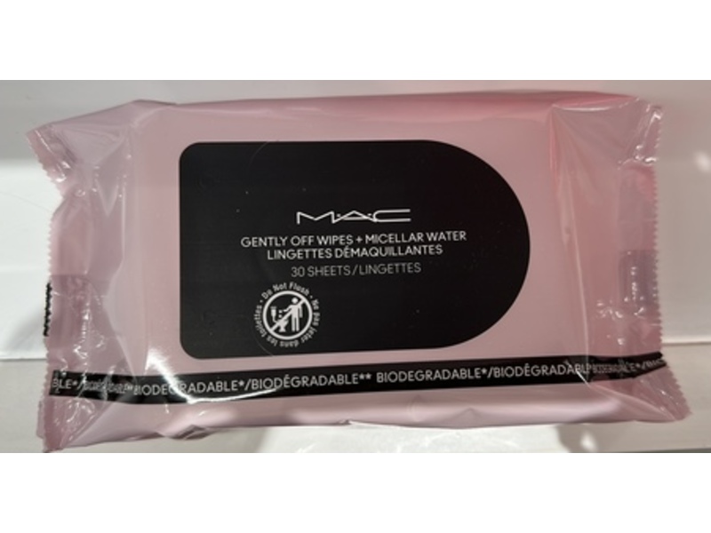 MAC Gently Off Wipes + Micellar Water, Pack Of 30