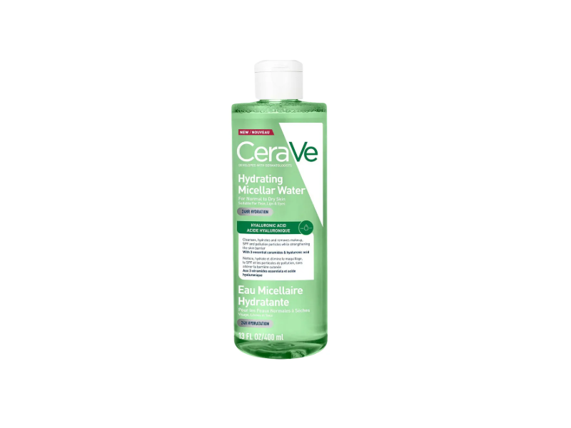 CeraVe Hydrating Micellar Water, Hyaluronic Acid, 13 fl oz/400 mL