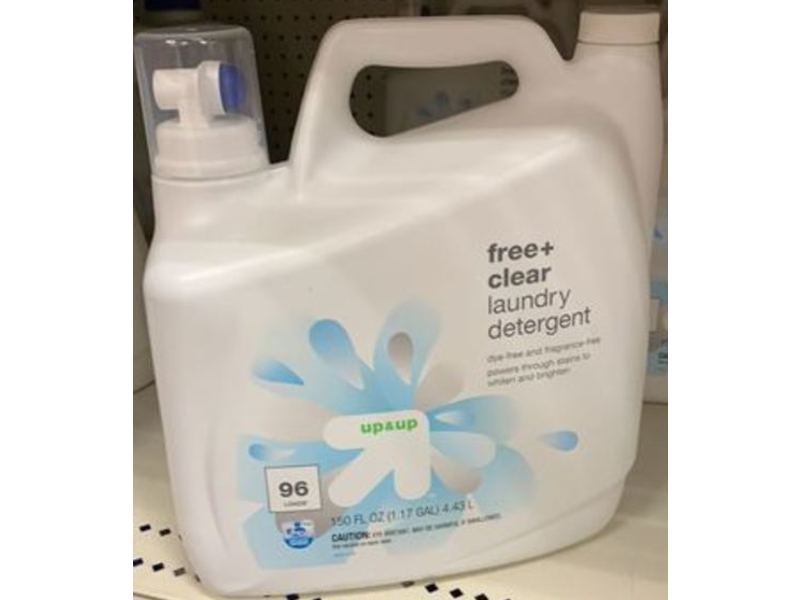 Up & Up Liquid Laundry Detergent, Free & Clear, 96 Loads, 150 fl oz/4.43 L