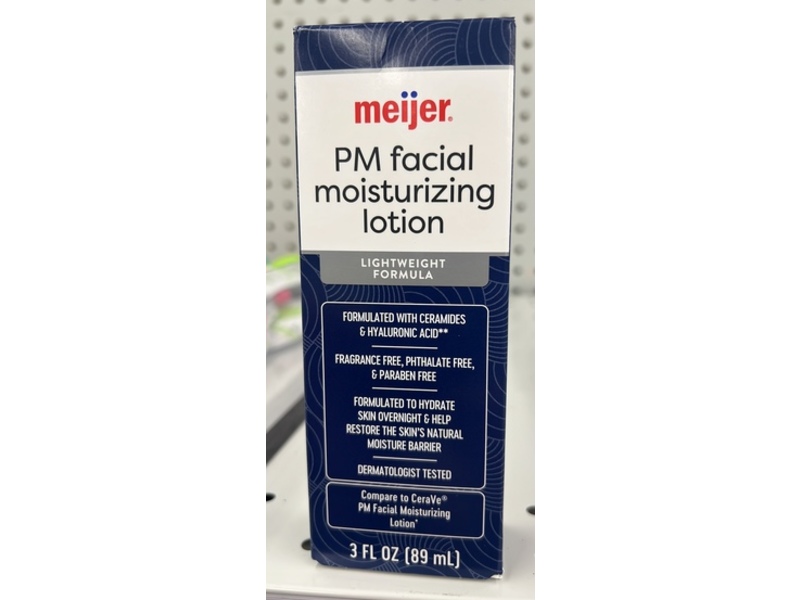 Meijer Pm Facial Moisturizing Lotion, Lightweight Formula, 3 fl oz/89 mL