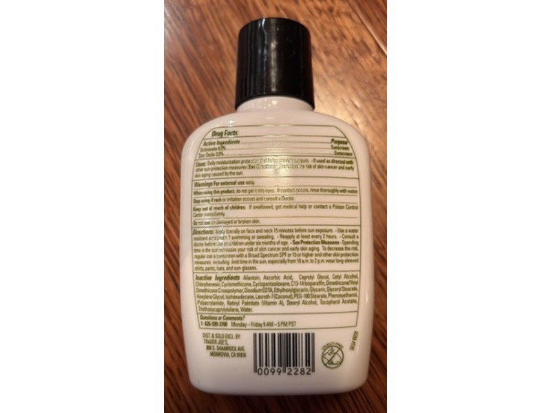 Trader Joe's Enrich Moisturizing Face Lotion, SPF 15, 4 fl oz/118 mL, Pack of 2
