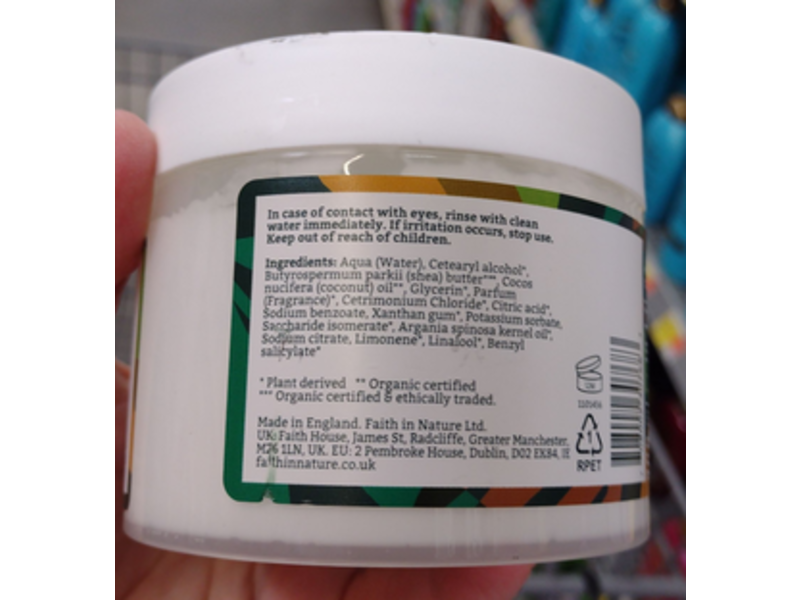 Faith In Nature Hair Mask, Shea & Argan, 300 ml