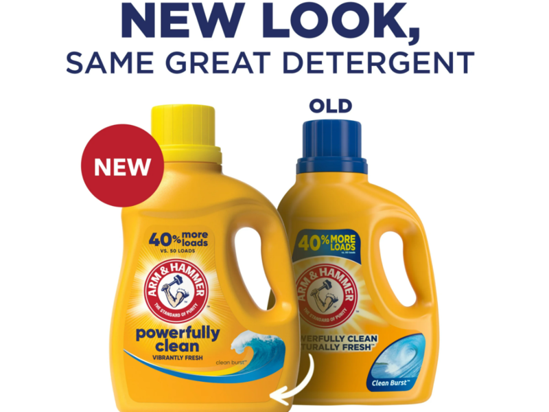 Arm & Hammer Powerfully Clean Liquid Laundry Detergent, Clean Burst, 33 Loads, 33 fl oz/975 mL