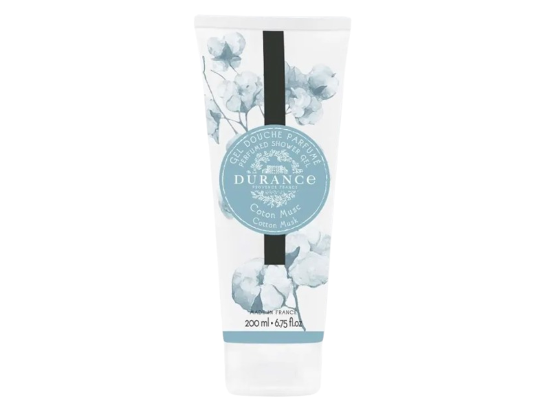 Durance Perfumed Shower Gel, Cotton Musk, 6.75 fl oz/200 mL