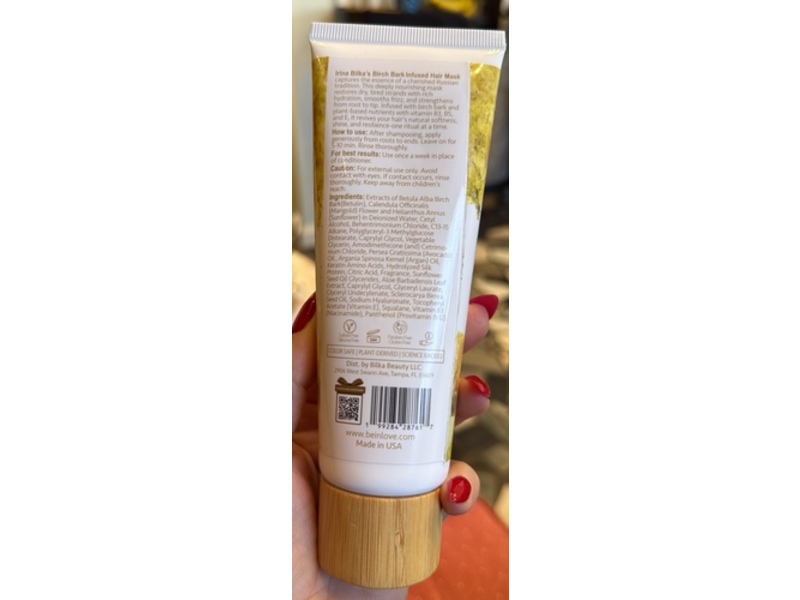 Be In Love Birch Remedy Birch Bark Infused Hair Mask, Fine to Medium Hair, 4 fl oz/120 mL