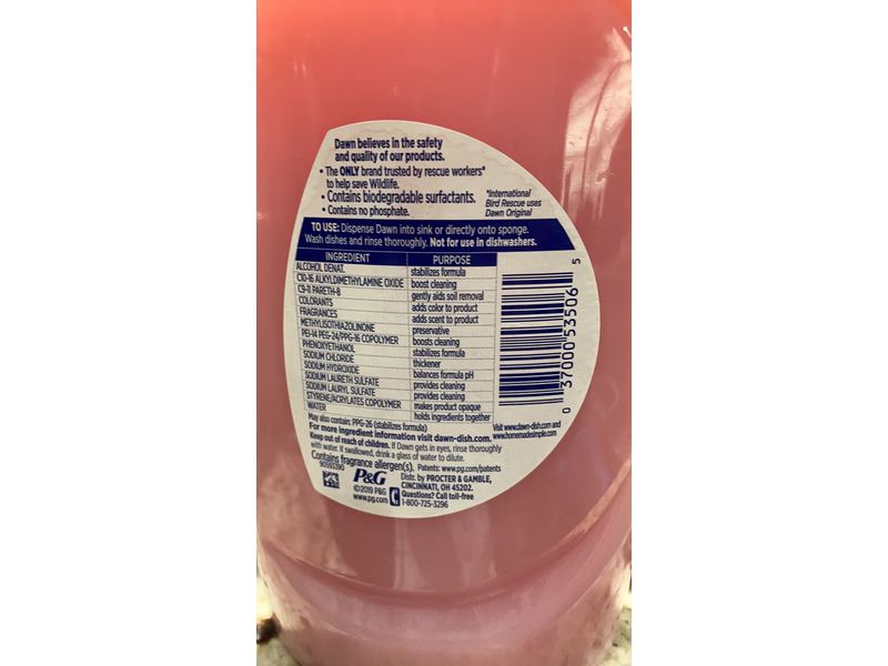 Dawn Gentle Clean, Pomegranate & Rose Water, 34 fl oz/1.0 L