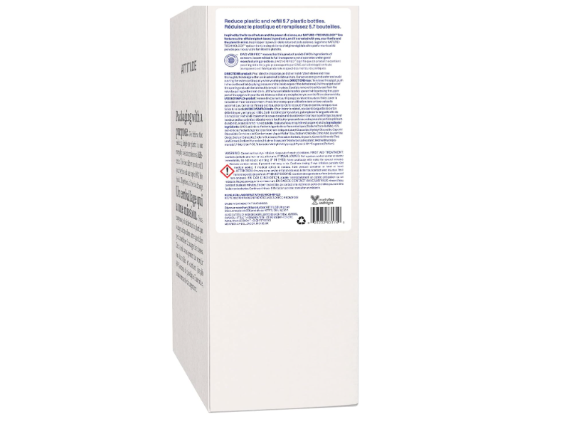 Attitude Innovative By Nature Dishwashing Liquid, Green Apple & Basil Scent, 135.3 fl oz/4 L
