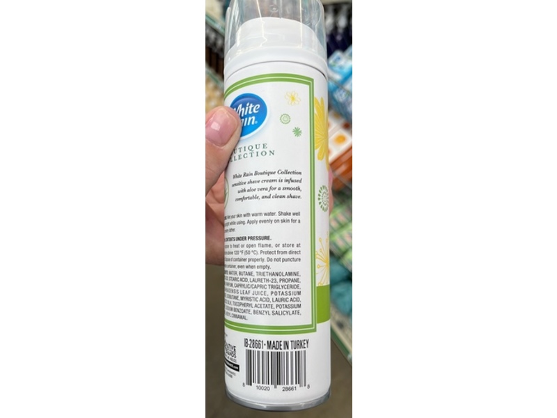 White Rain Sensitive Shaving Cream, Aloe Vera, 7 oz/207 mL