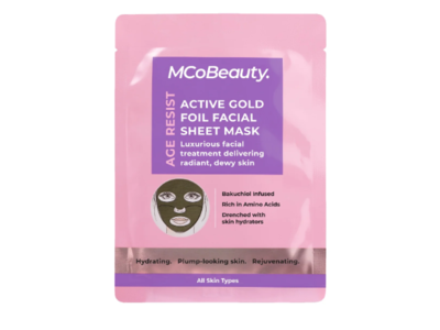 MCoBeauty Age Resist Active Gold Foil Facial Sheet Mask, 0.95 oz/27 g, 1 Count