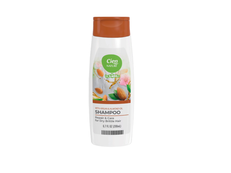 Lidl Cien Nature Shampoo, Argan & Almond Oil, 6.7 fl oz/200 mL