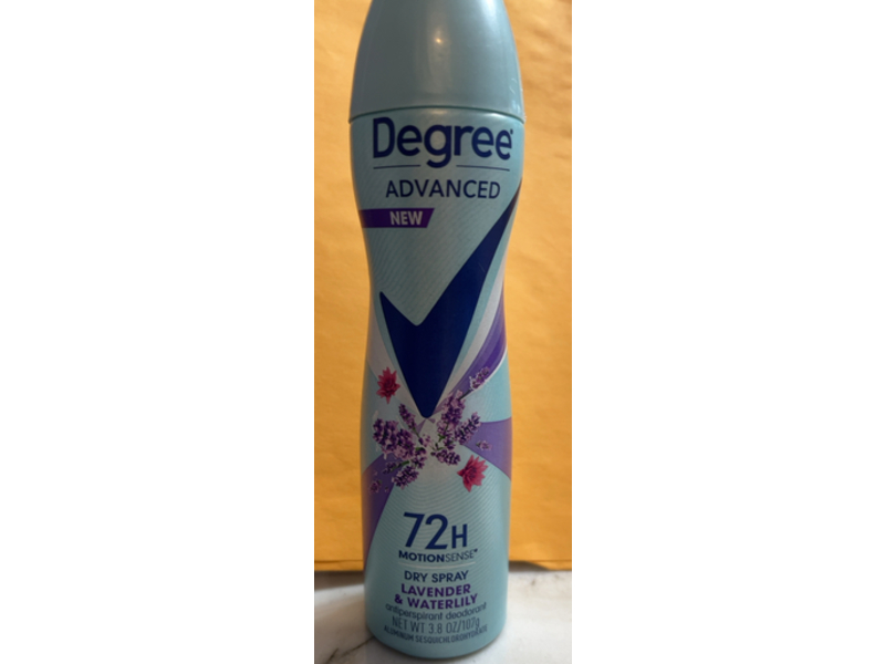Degree Advanced Motionsense Antiperspirant Deodorant, Lavender & Waterlily, 3.8 oz/107 g