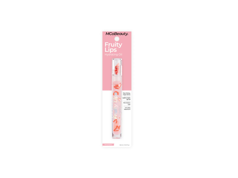 MCoBeauty Fruity Lips Hydrating Oil, Strawberry, 0.12 fl oz/3.8 mL
