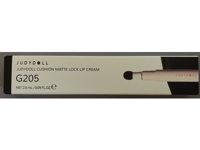 JudyDoll Cushion Matte Lock Lip Cream, G205 Black Galaxy, 0.09 fl oz/2.6 mL