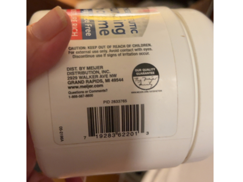 Meijer Therapeutic Moisturizing Skin Cream, Moisture Rich, 16 oz/454 g