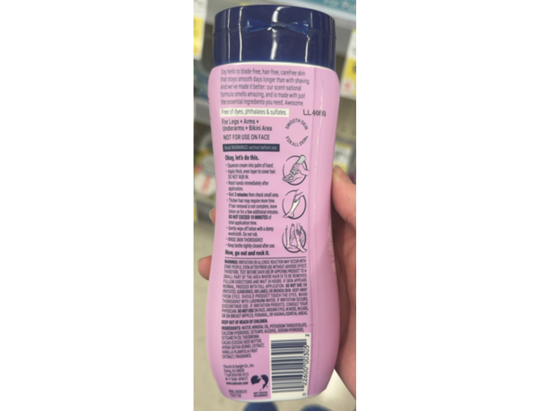 Nair Body Cream Hair Remover, Nourishing Oat Milk & Vanilla, 7.9 oz/224 g