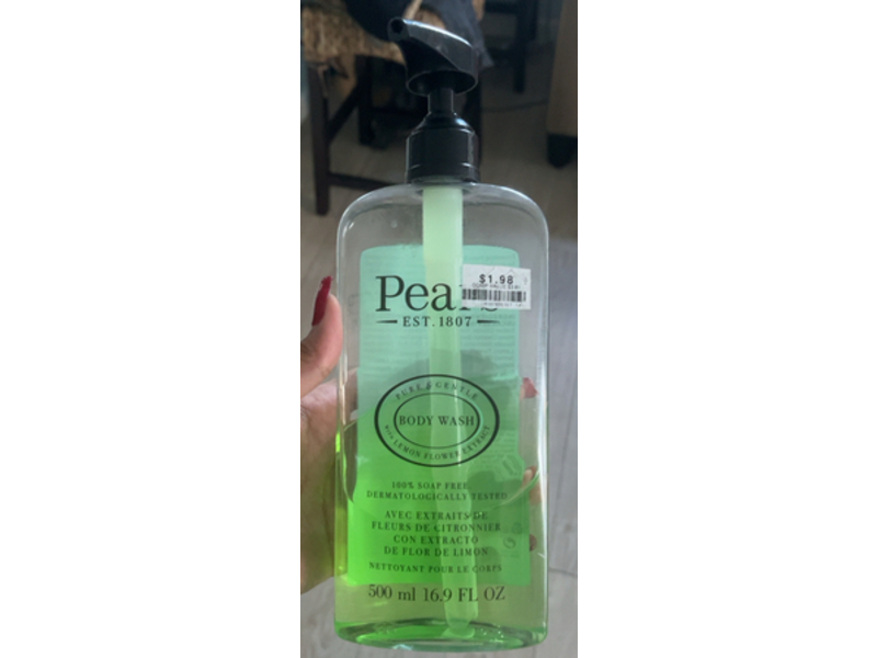 Pears Pure & Gentle Body Wash, Lemon Flower Extract, 16.9 fl oz/500 mL