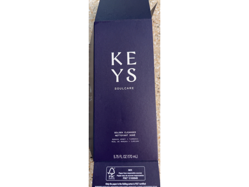 Keys Soulcare Golden Cleanser, Manuka Honey + Turmeric, 5.75 fl oz/170 mL
