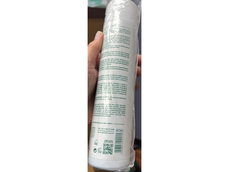 Ponto 9 Hair Growth Anti-Hair Loss Shampoo, 10.14 fl oz/300 mL