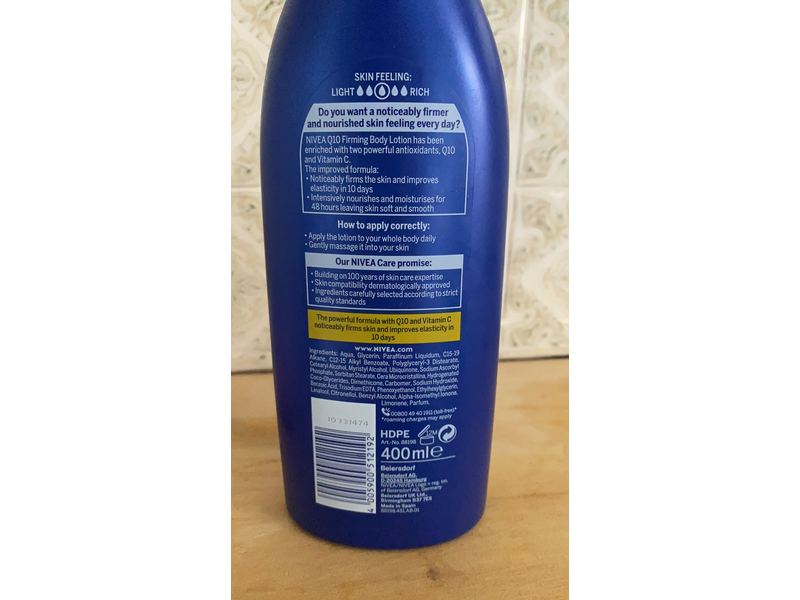 Nivea Body Lotion, Firming, Q10 + Vitamin C, 400 mL