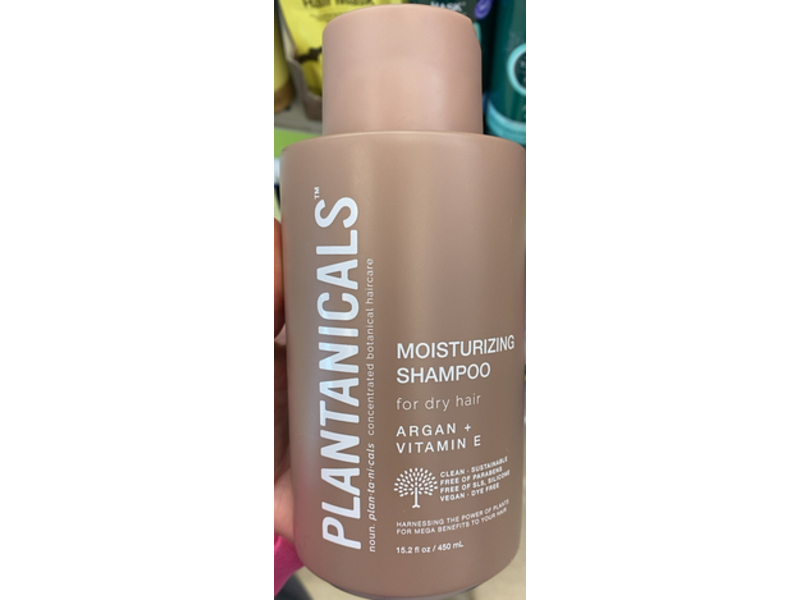 Plantanicals Moisturizing Shampoo, Argan + Vitamin E, 15.2 oz/450 mL