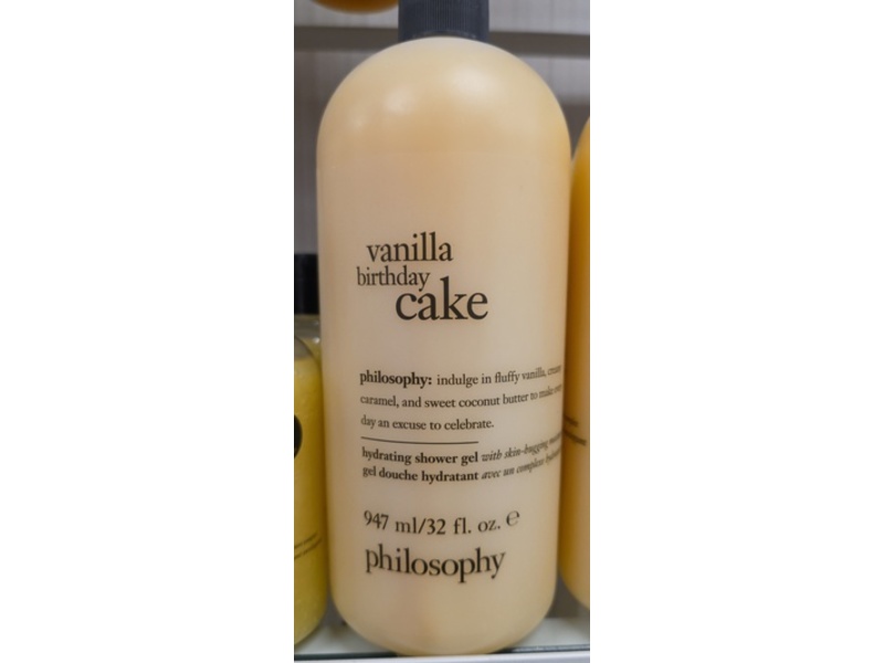 Philosophy Hydrated Shower Gel, Vanilla Birthday Cake, 32 fl oz/947 mL