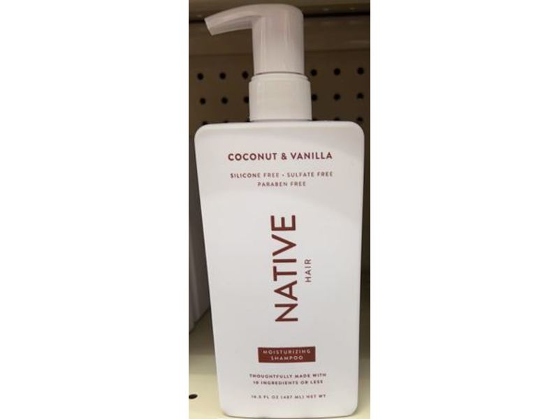 Native Moisturizing Shampoo, Coconut & Vanilla, 16.5 fl oz/487 mL