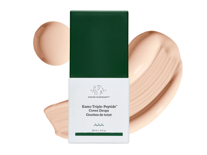 Drunk Elephant Kamo Triple-Peptide Multi-Use Serum Foundation, Fair 1C, 0.6 fl oz/20 mL