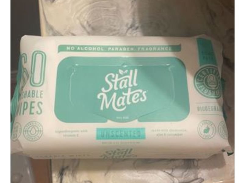 Stall Mates Flushable Moist Wipes, Unscented, 60 Wipes