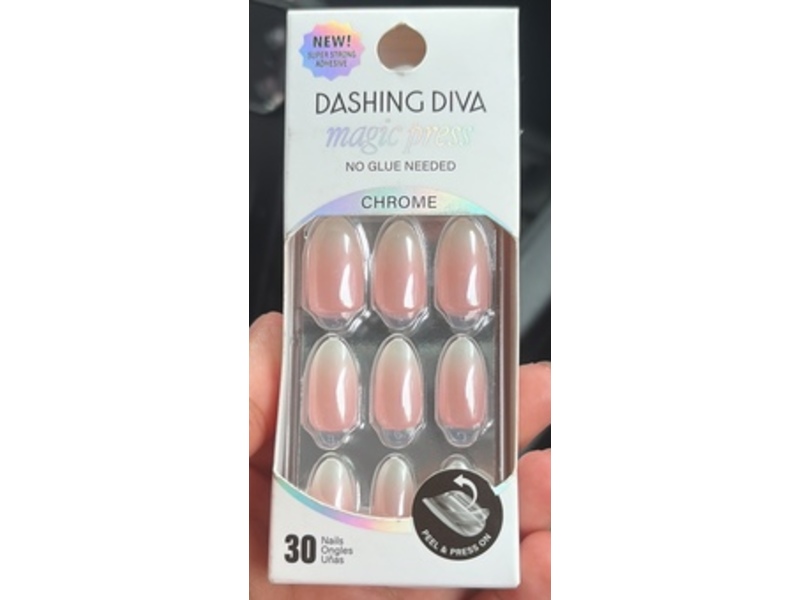 Dashing Diva Magic Press Nails, Rosewater Glaze, 30 Count