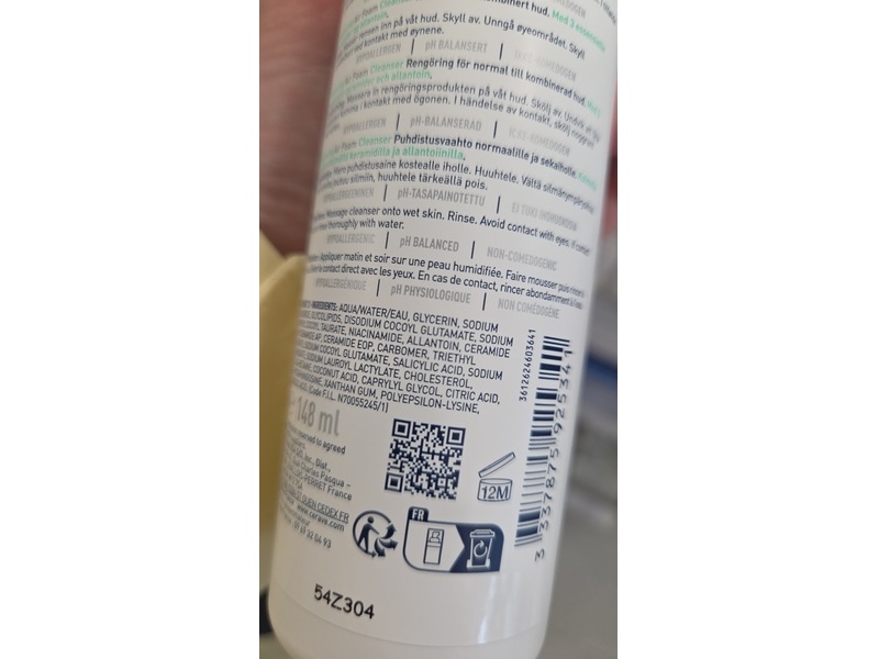 CeraVe Balancing Air Foam Cleanser, 5 fl oz/148 mL