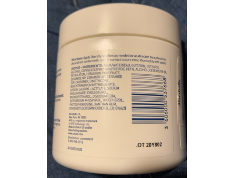 Cerave Moisturizing Cream, 16 oz/ 453 g