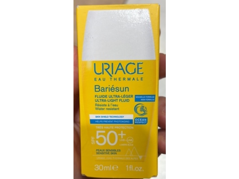Uriage Eau Thermale Bariésun Ultra-Light Fluid, SPF 50+, 1 fl oz/30 mL