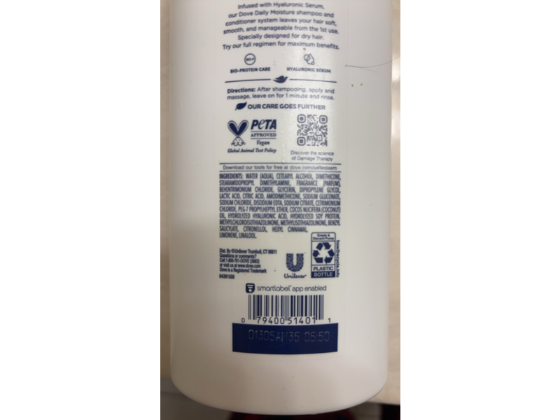 Dove Daily Moisture Conditioner, 28 fl oz/828 mL